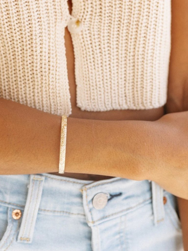 Nib Our Spare Change - Floral Cuff Bracelet